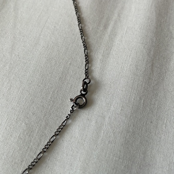 Silver necklace with cultured pearl - Picture 3 of 3